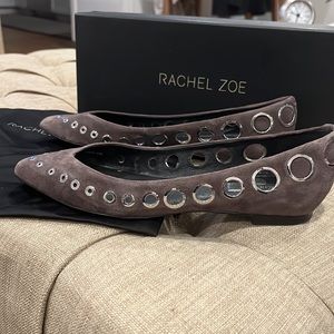Rachel Zoe- NEW- Gray Suede Flats -size 6 1/2